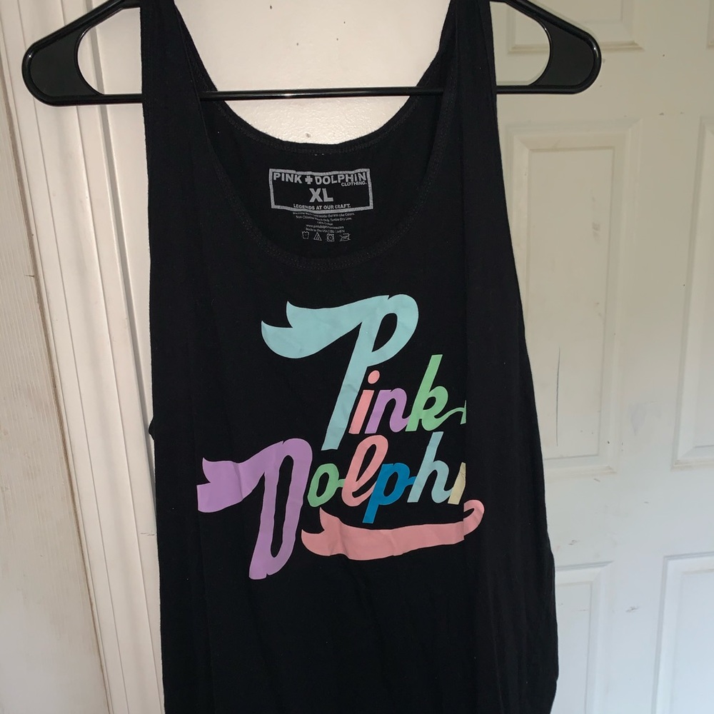Pink Dolphin OG Script tank top